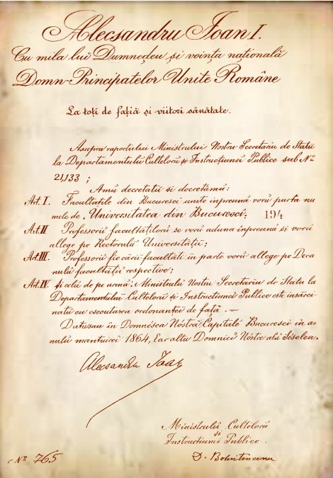Decret Alexandru Ioan Cuza